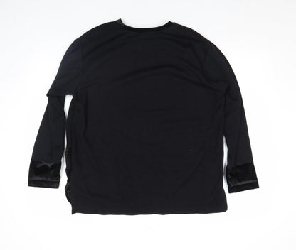 Womens UK Size L By Design Black Basic Blouse