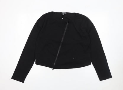Womens UK Size 20 Missguided Black Cropped Blouse