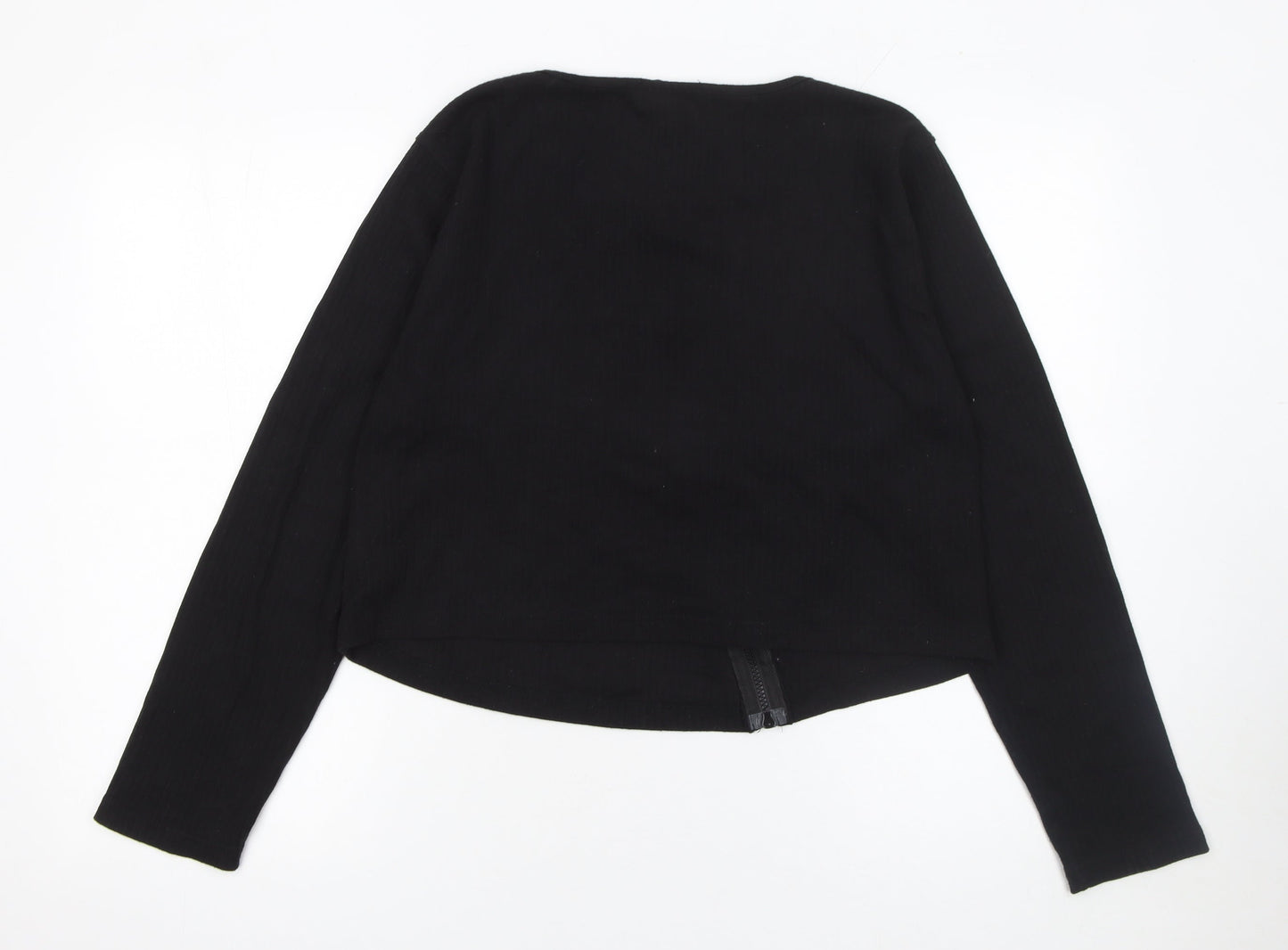 Womens UK Size 20 Missguided Black Cropped Blouse