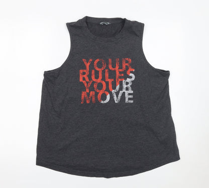 Marks and Spencer Women's Grey Sleeveless Tank Top Size 16 Activewear