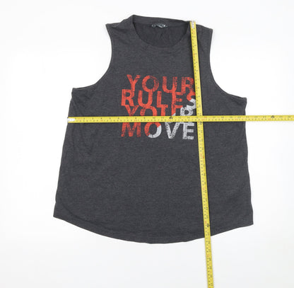 Marks and Spencer Women's Grey Sleeveless Tank Top Size 16 Activewear