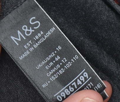 Marks and Spencer Women's Grey Sleeveless Tank Top Size 16 Activewear