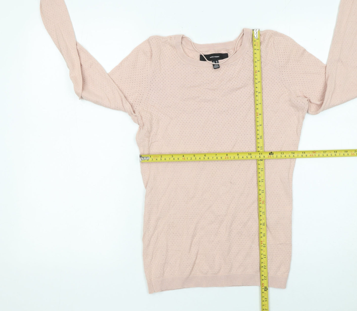 Womens UK Size XS VERO MODA Pink Pullover Jumper