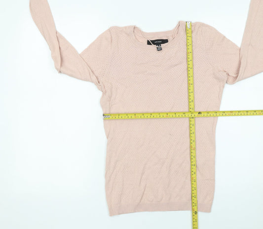 Womens UK Size XS VERO MODA Pink Pullover Jumper