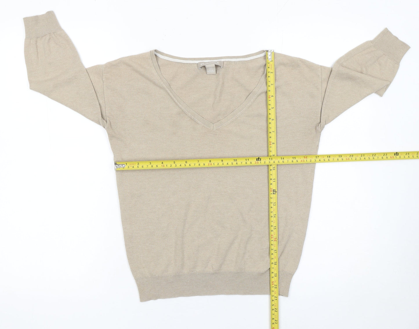 Womens UK Size XS Banana Republic Beige Pullover Jumper