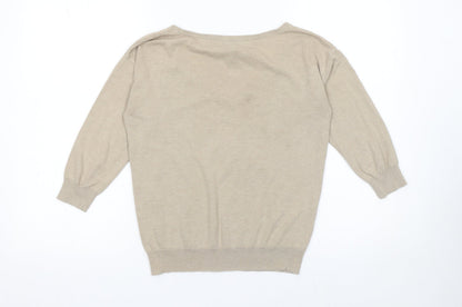 Womens UK Size XS Banana Republic Beige Pullover Jumper