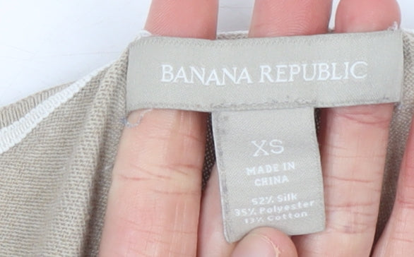 Womens UK Size XS Banana Republic Beige Pullover Jumper