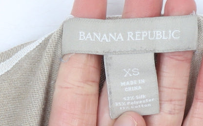 Womens UK Size XS Banana Republic Beige Pullover Jumper