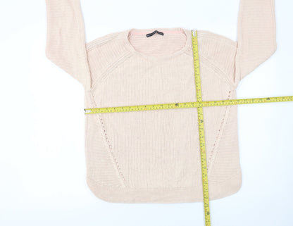 Betty Jackson Black Women's Beige Cotton Knit Jumper Size 12