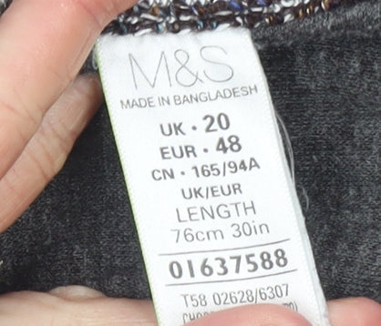 Marks and Spencer Women’s Grey A-Line Knit Skirt Size 20