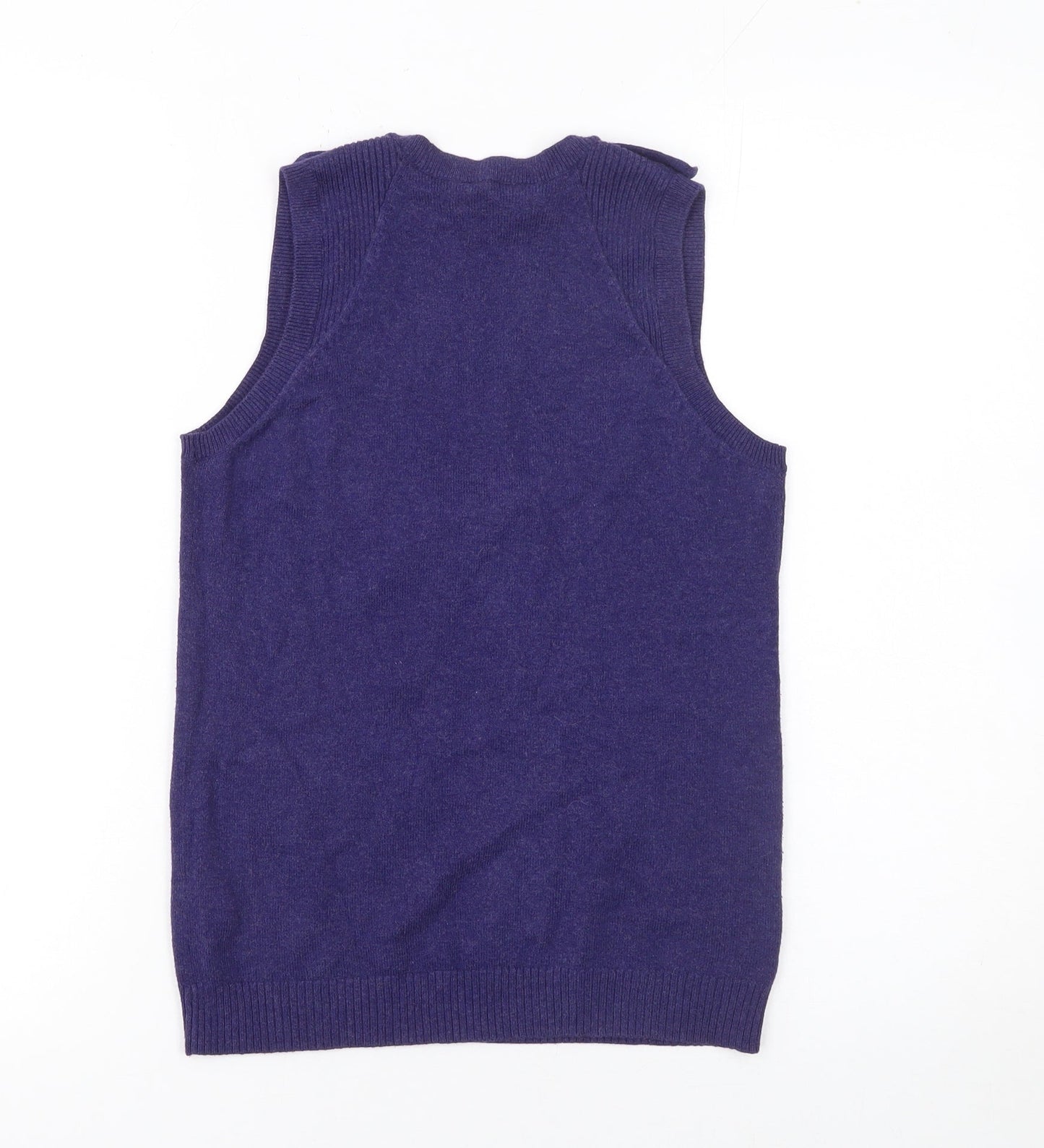 Miss Selfridge Women's Purple Knit Tank Top Size 10 Cotton Blend
