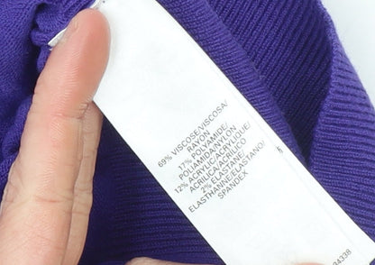 Womens UK Size XS French Connection Purple Cardigan Jumper