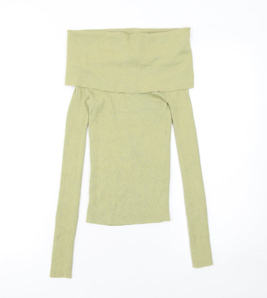 Womens UK Size 12 Zara Green Pullover Jumper