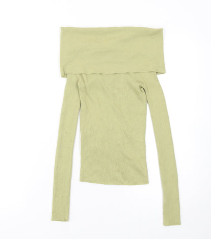 Womens UK Size 12 Zara Green Pullover Jumper