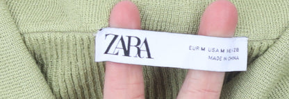 Womens UK Size 12 Zara Green Pullover Jumper