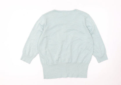 Womens UK Size L Linea Green Cardigan Jumper