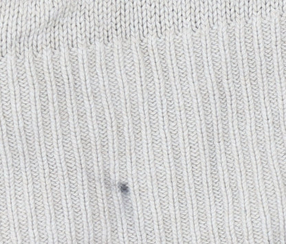 Faded Glory Womens Beige Fair Isle V-Neck Cotton Jumper Size S