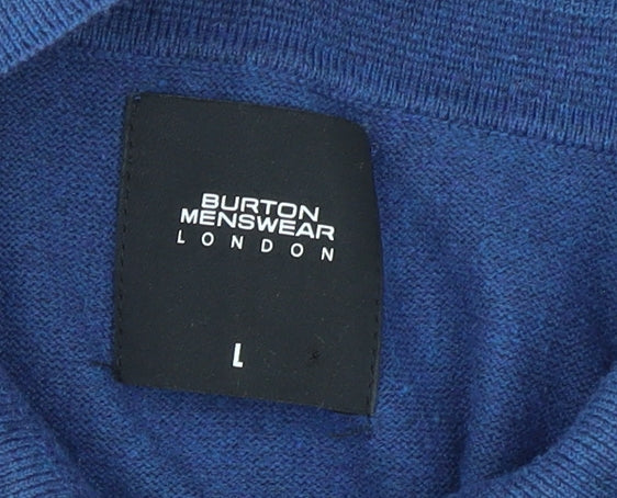 Mens UK Size L Burton Menswear London Cotton Blend Polo Shirt