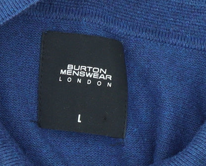 Mens UK Size L Burton Menswear London Cotton Blend Polo Shirt