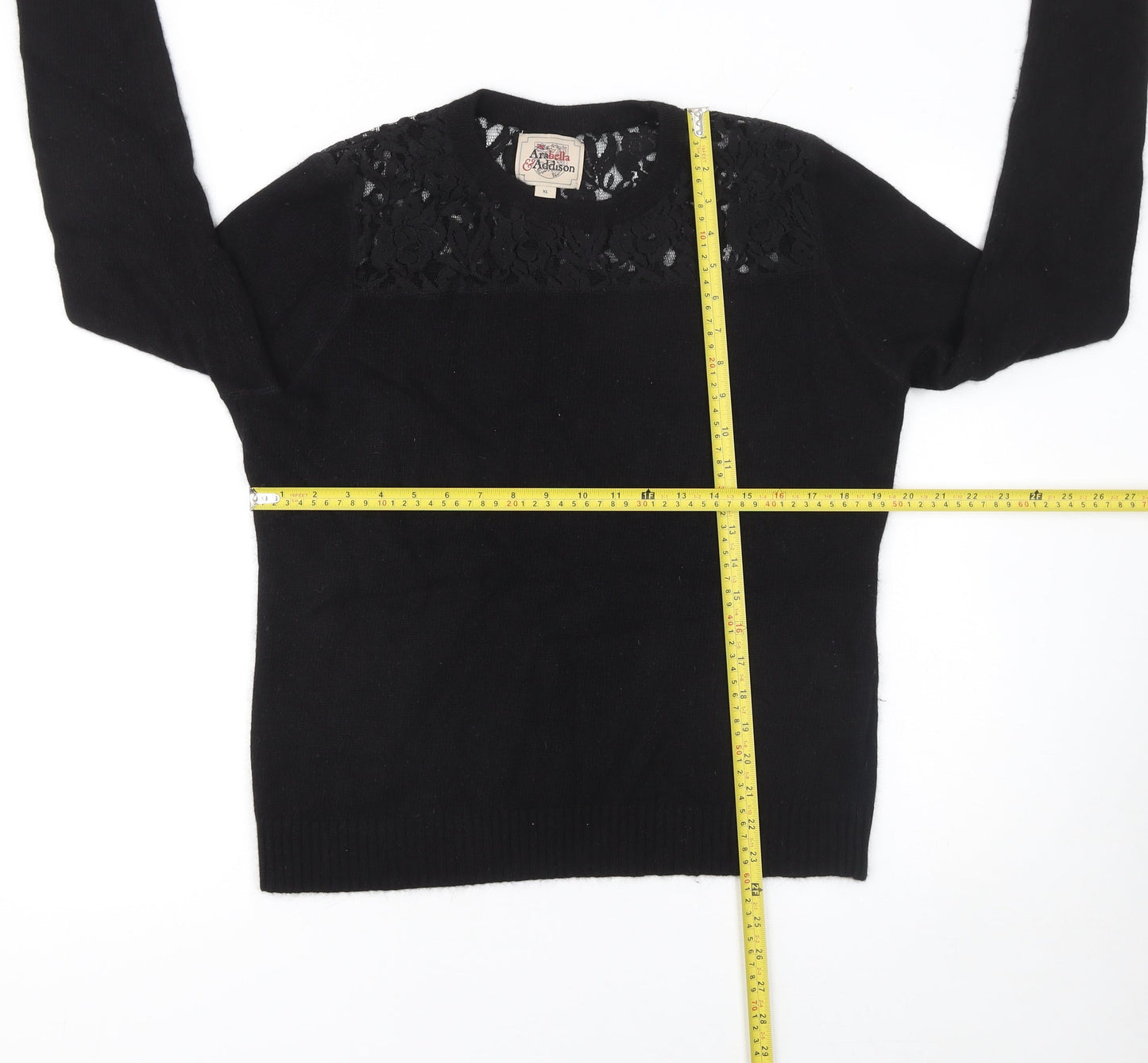 Womens UK Size XL Arabella & Addison Black Cardigan Jumper