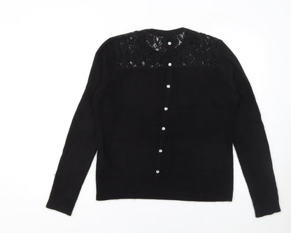 Womens UK Size XL Arabella & Addison Black Cardigan Jumper
