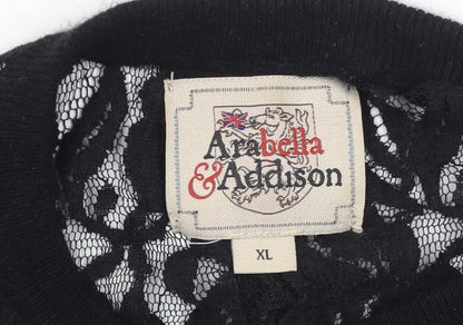 Womens UK Size XL Arabella & Addison Black Cardigan Jumper