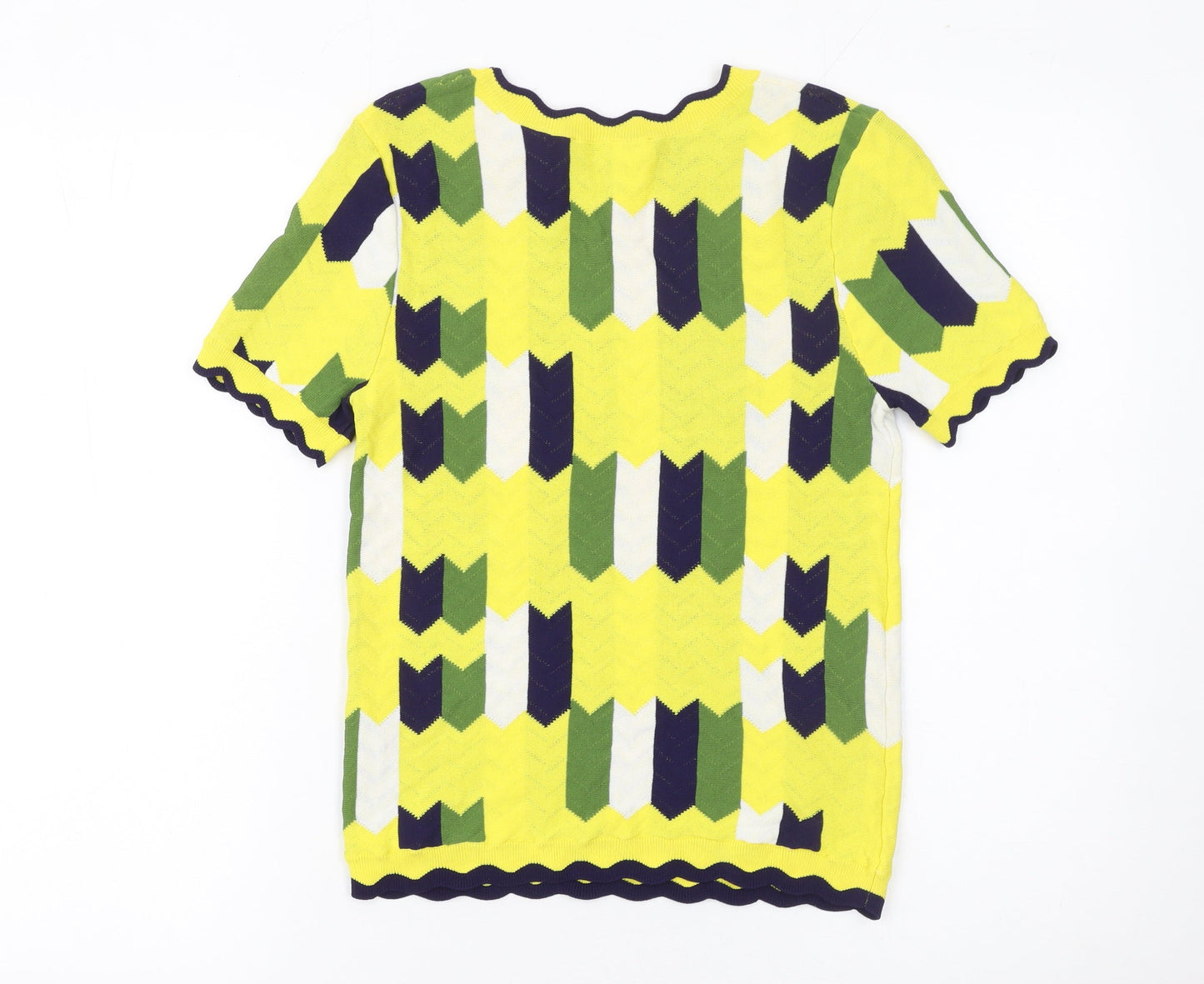 Womens UK Size S Zara Multicoloured Basic T-Shirt