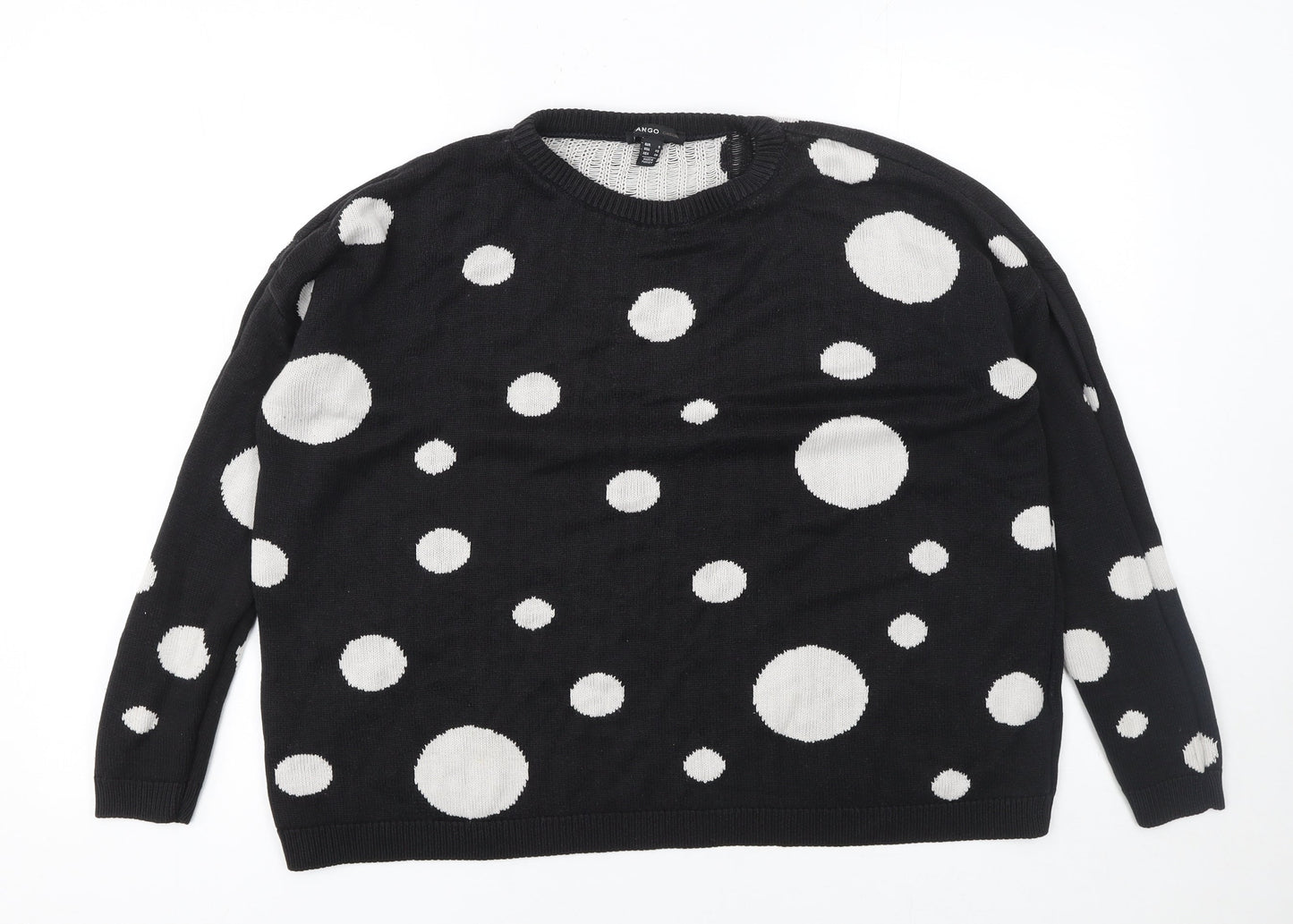 Womens UK Size 8 Mango Black Pullover Jumper