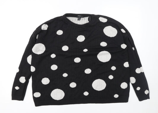 Womens UK Size 8 Mango Black Pullover Jumper