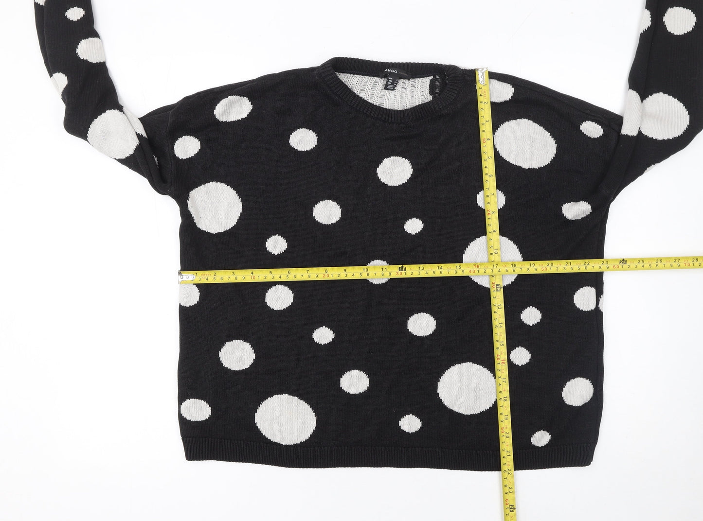 Womens UK Size 8 Mango Black Pullover Jumper