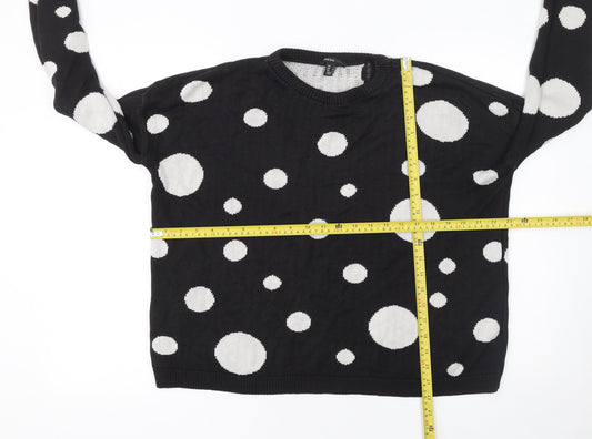 Womens UK Size 8 Mango Black Pullover Jumper