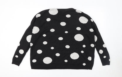 Womens UK Size 8 Mango Black Pullover Jumper
