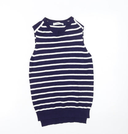 Womens UK Size 8 Zara Blue Basic Tank