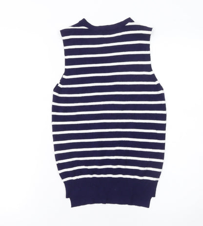 Womens UK Size 8 Zara Blue Basic Tank
