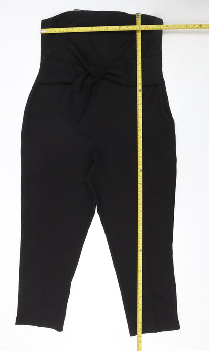 Next Women’s Black Strapless Bow Front Jumpsuit Size 18