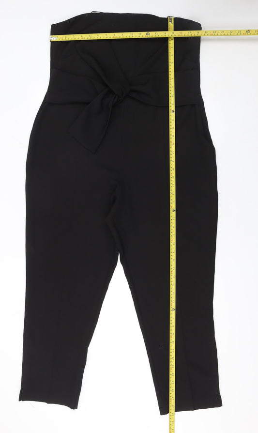 Next Women’s Black Strapless Bow Front Jumpsuit Size 18