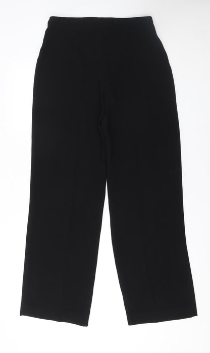 Yessica Women Black Size 12 Straight Leg Polyester Trousers