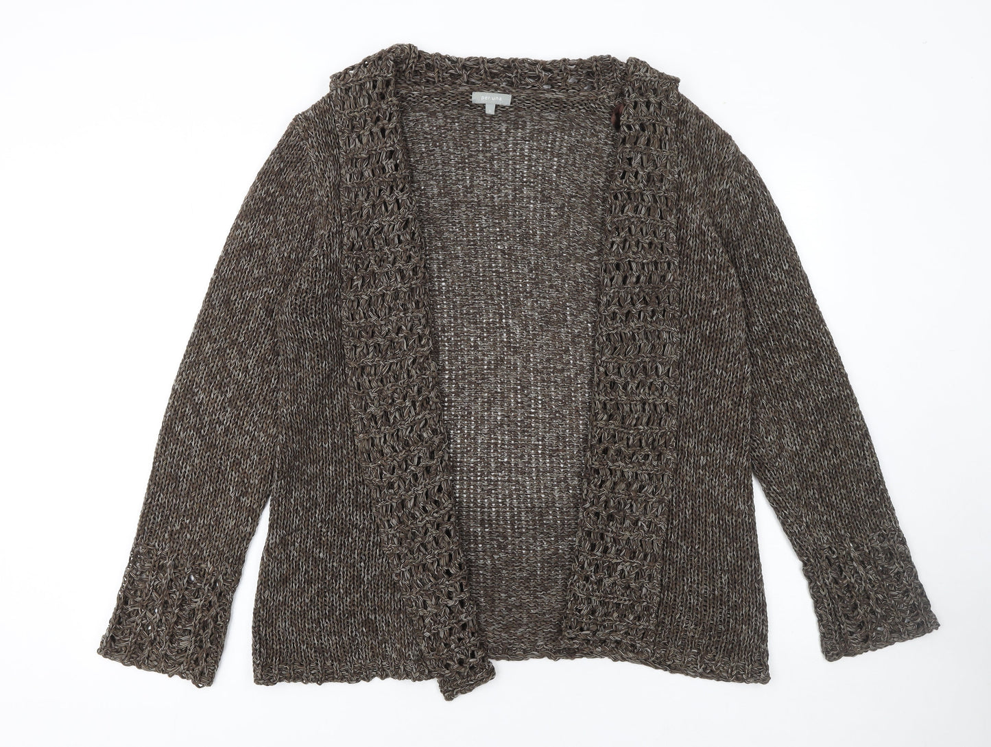 Womens UK Size L Marks and Spencer Brown Cardigan Jumper