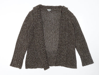 Womens UK Size L Marks and Spencer Brown Cardigan Jumper