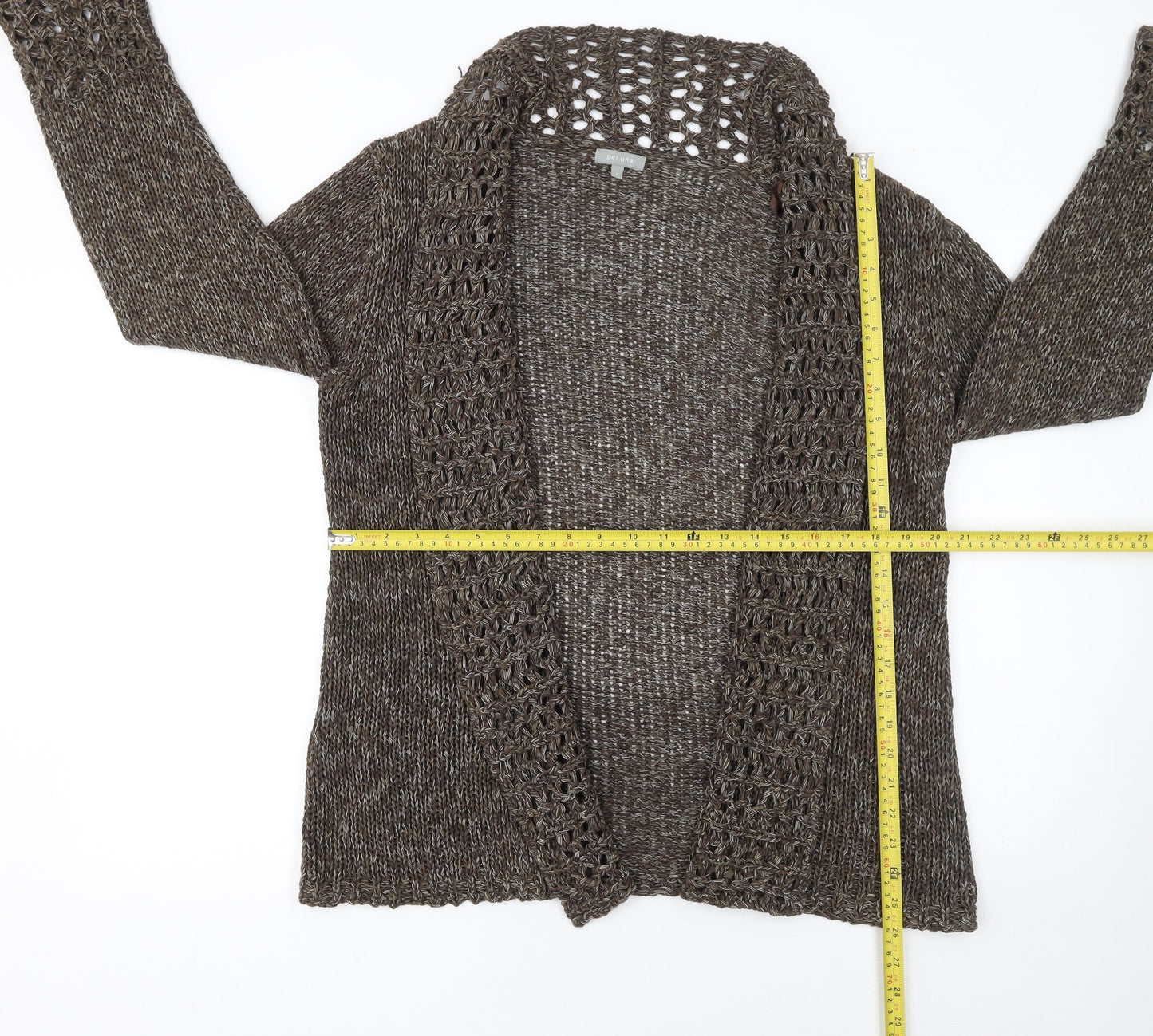 Womens UK Size L Marks and Spencer Brown Cardigan Jumper