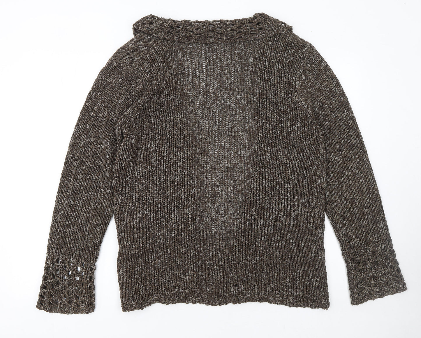 Womens UK Size L Marks and Spencer Brown Cardigan Jumper