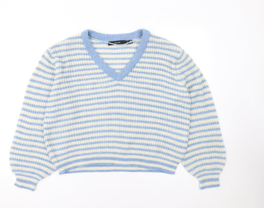 Womens UK Size L VERO MODA Blue Pullover Jumper