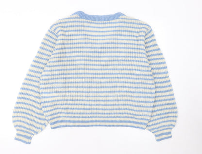 Womens UK Size L VERO MODA Blue Pullover Jumper