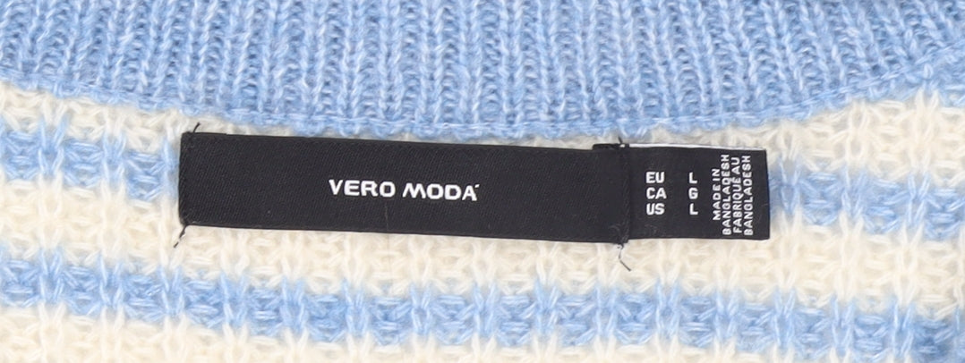 Womens UK Size L VERO MODA Blue Pullover Jumper