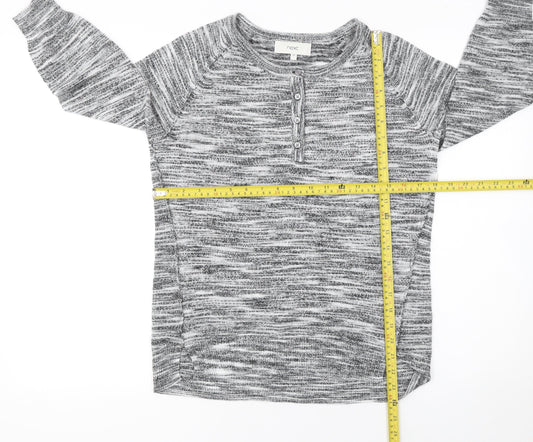 Womens UK Size 12 NEXT Grey Basic Button-Up