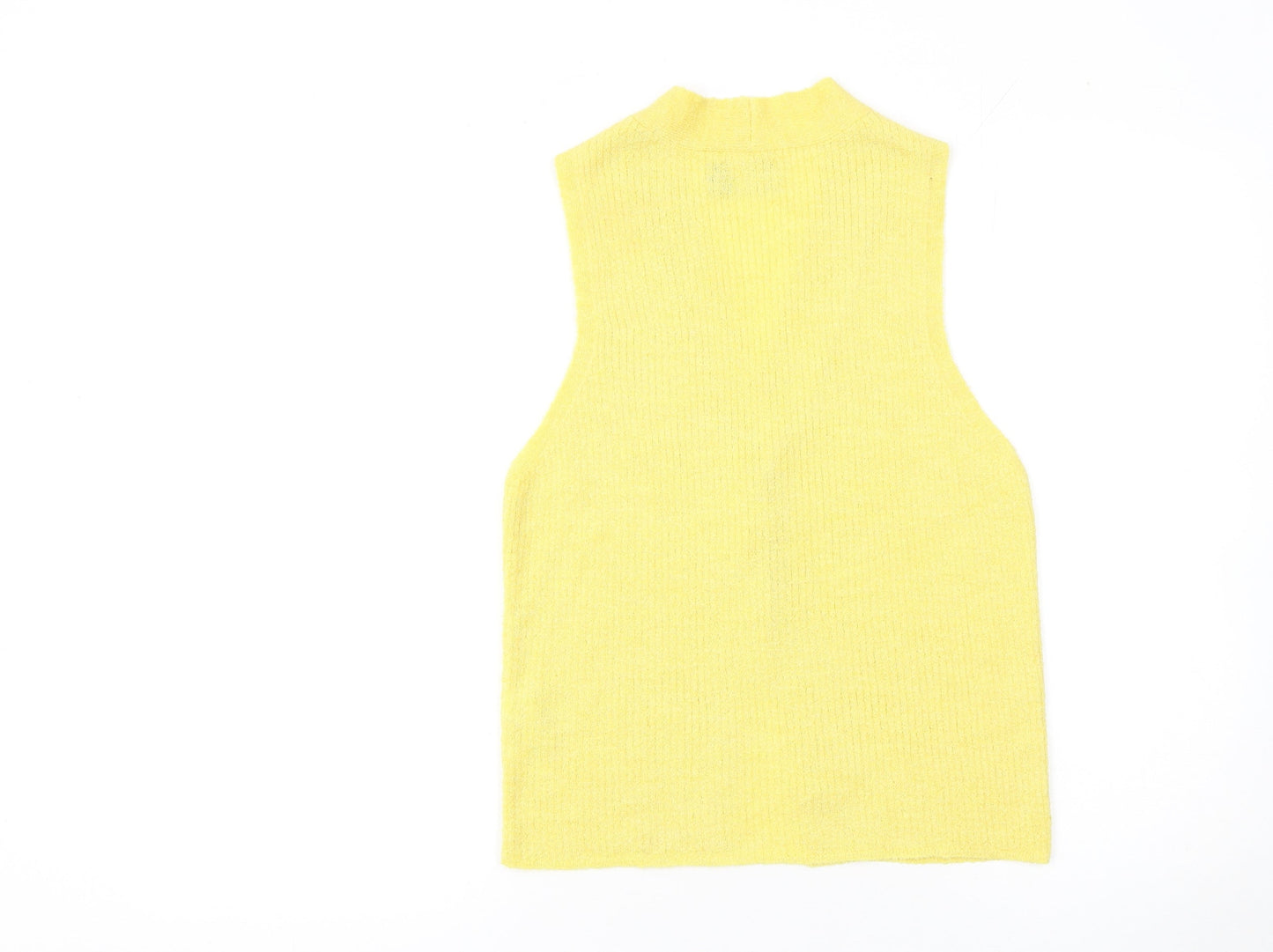 ASOS DESIGN Women’s Yellow Knit Sleeveless V-Neck Tank Top Size 8