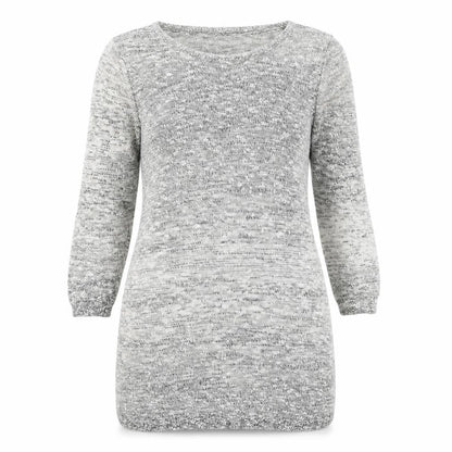 Womens UK Size M Lands' End Grey Tunic Jumper