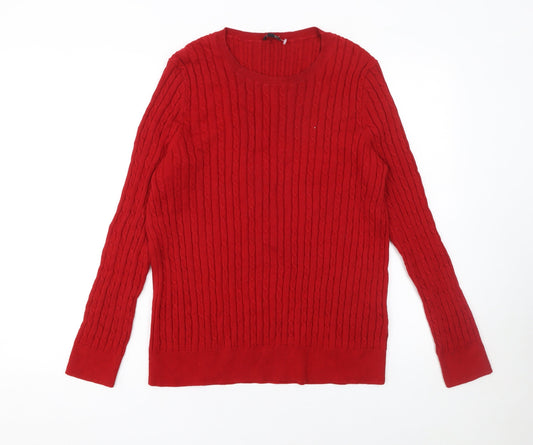 Womens UK Size 2XL Talbots Red Pullover Jumper
