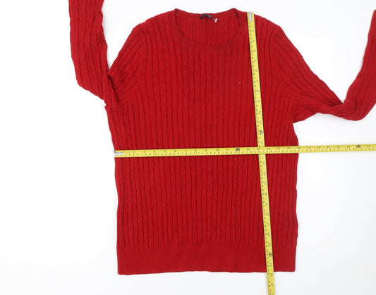 Womens UK Size 2XL Talbots Red Pullover Jumper