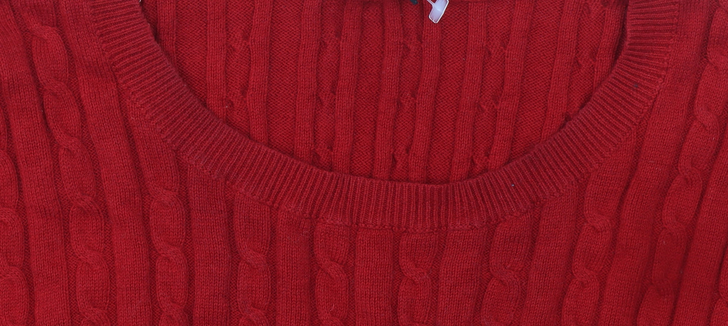 Womens UK Size 2XL Talbots Red Pullover Jumper